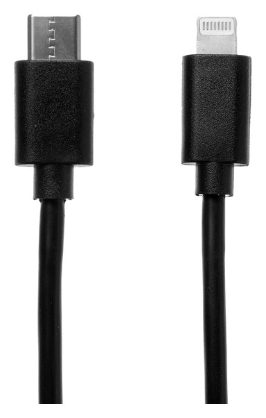 

Кабель Luazon, Type C - Lightning, 2 А, 1 м, для зарядки и синхронизации, черный, Чёрный