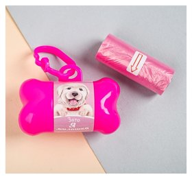 Контейнер с пакетами для уборки за собаками «Я милашка» (Рулон 15 шт) Пушистое счастье
