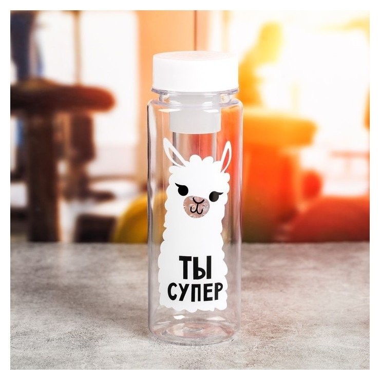 

Бутылка для воды «Ты супер», 500 мл, Белый
