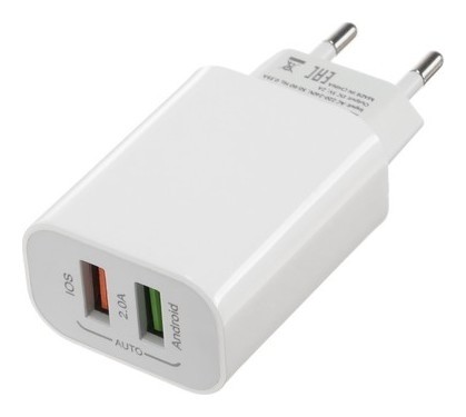 

Сетевое зарядное устройство Luazon Ln-110ac, 2 Usb, 2 A, белое, Белый