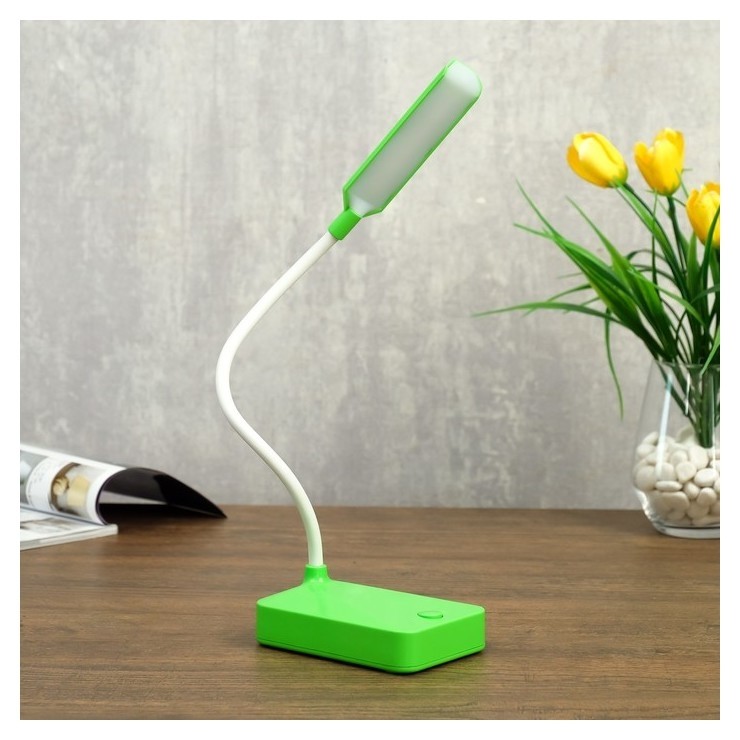 

Лампа настольная 79956/1 LED 2Вт USB батарейки 3АА зеленый 10х7х37 см