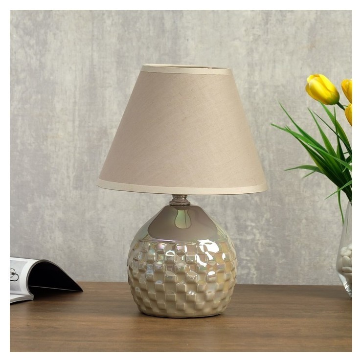 

Лампа настольная 37514/1 1х40вт Е14 перламутровый 18х18х26 см