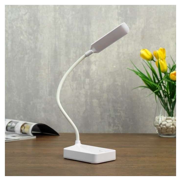 

Лампа настольная 79954/1 LED 2Вт USB батарейки 3АА белый 10х7х37 см