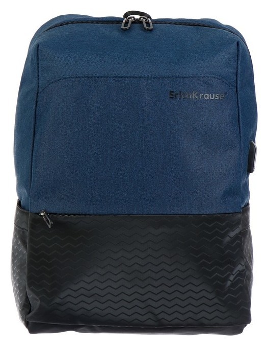 

Рюкзак молодежный Erich Krause Cityline 43 х 30 х 15, 19l, отделение для ноутбука, чёрный/синий