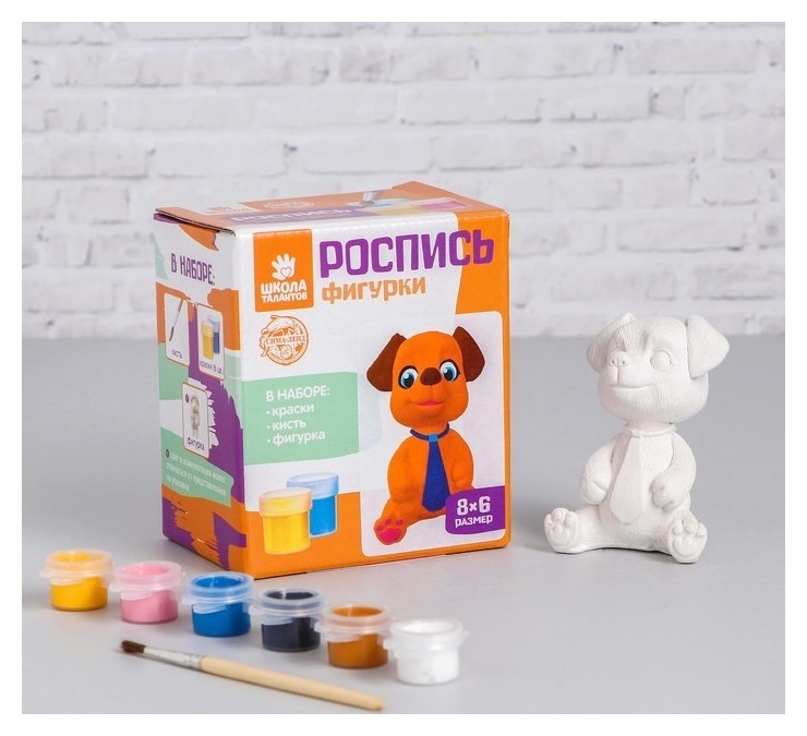 

Роспись фигурки "Собачка", краски 6 цв