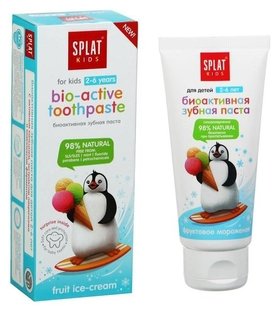Зубная паста детская от 2 до 6 фруктовое мороженое 50 мл Splat