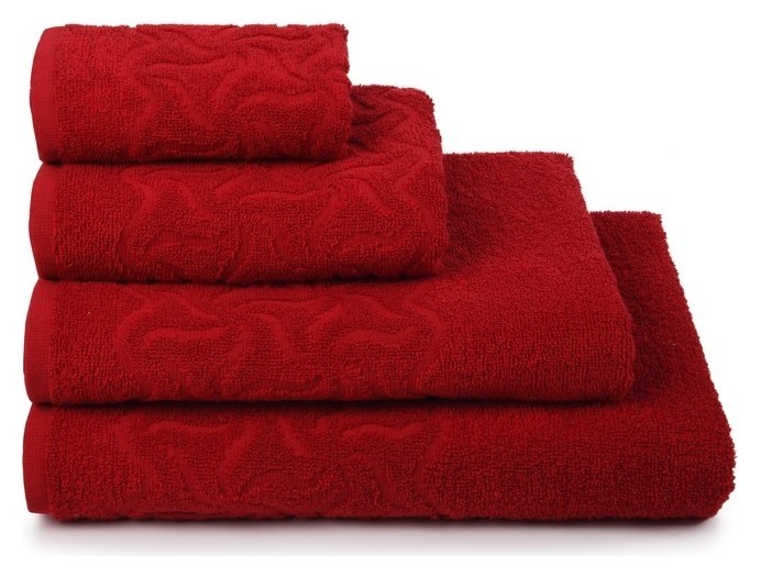 

Полотенце махровое «Радуга» цвет красный,  см, 305г/м2