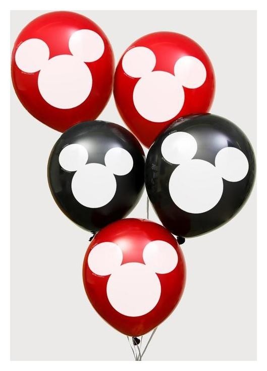 

Воздушные шары "Mickey", микки маус, 12 дюйм (Набор 50 шт), Чёрный