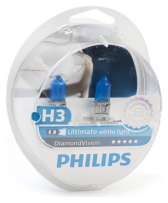 

Лампа автомобильная Philips Diamond Vision 5000k, H3, 12 В, 55 Вт, набор 2 шт