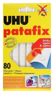 Клеящие подушечки UHU Patafic белые, 80 штук Uhu