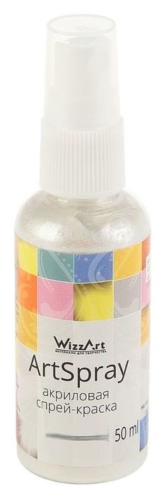 

Спрей-краска Pearl, 50 мл, Wizzart Spray, снежный, Белый