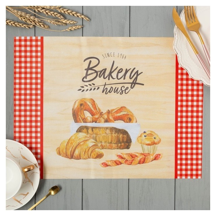 

Салфетки на стол "Bakery House" 30х40см, 100% п/э, оксфорд 420 г/м2, Бежевый