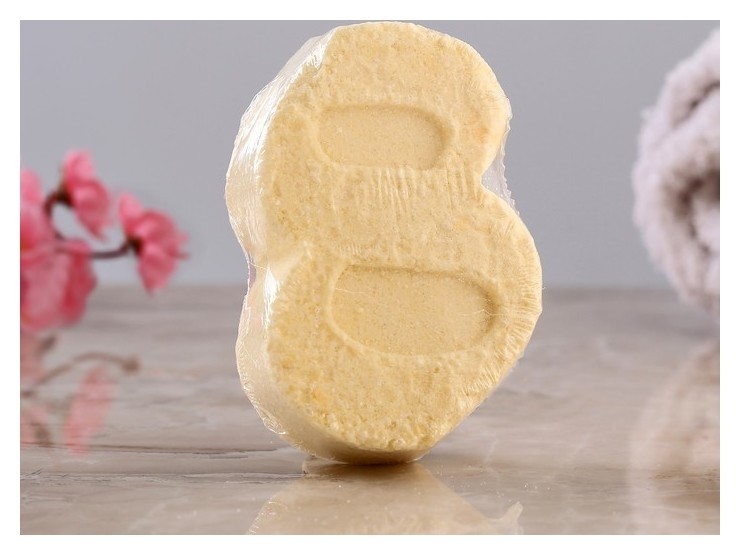 Шипучая бомбочка "С 8 марта" с ароматом ванили, жёлтая  Добропаровъ