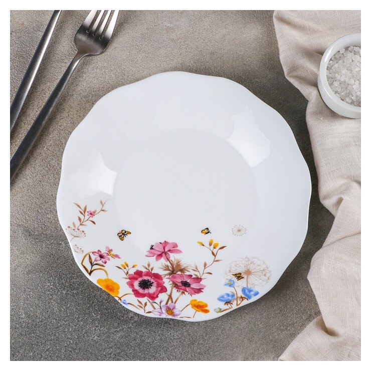 Тарелка обеденная «Летняя романтика», D=20,5 см  Доляна