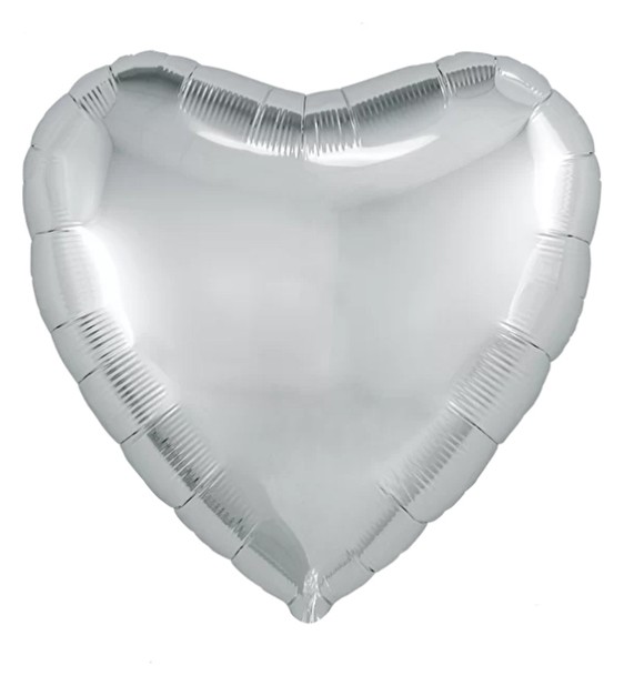 

Шар фольгированный 30", сердце, цвет серебристый