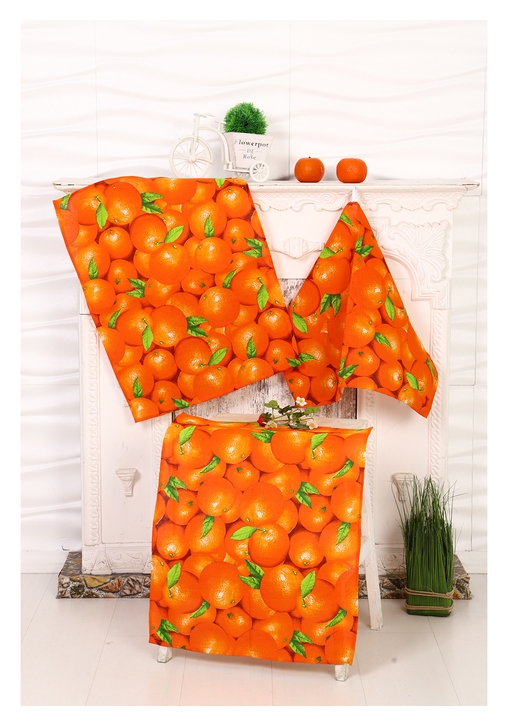 Полотенце апельсин 45х60 см, рогожка