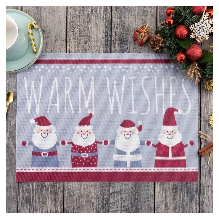 

Салфетка на стол Warm Wishes 40х29 см, Серый