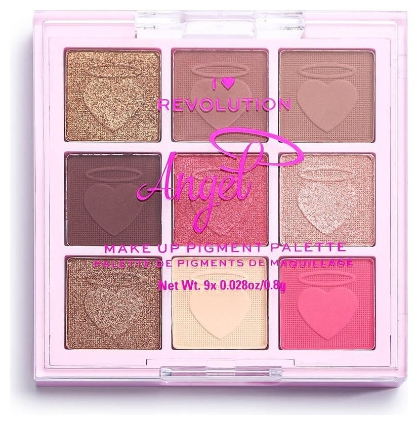 Палетка пигментов для лица Angel Make Up Pigment Palette I Heart Revolution