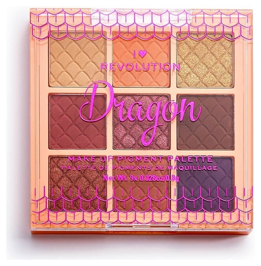 Палетка пигментов для лица Dragon Make Up Pigment Palette I Heart Revolution