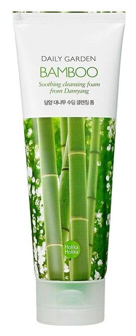 Увлажняющая пенка для лица с бамбуком Daily Garden Bamboo Soothing cleansing foam from Damyang  Holika Holika