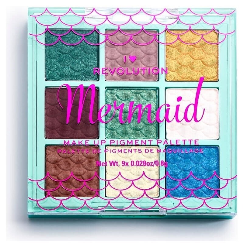 Палетка пигментов для лица Mermaid Make Up Pigment Palette I Heart Revolution