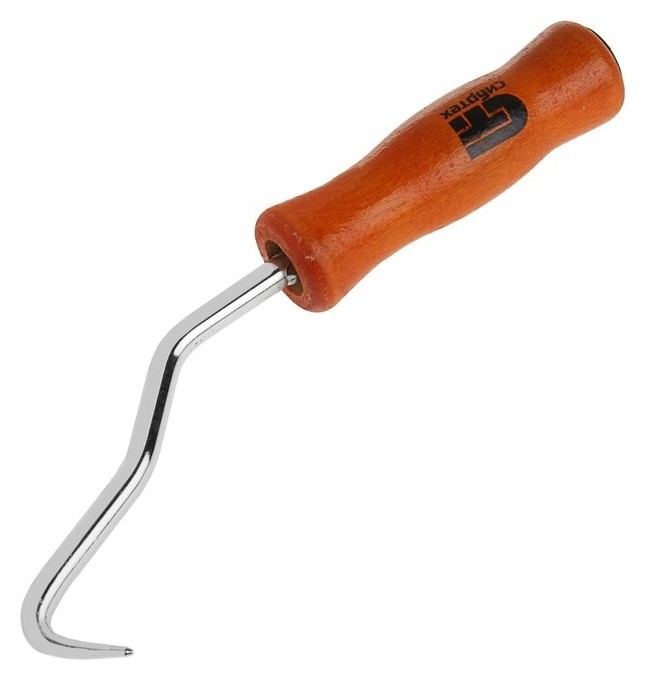 Крюк для вязки арматуры сибртех, 210 мм, деревянная рукоятка Сибртех