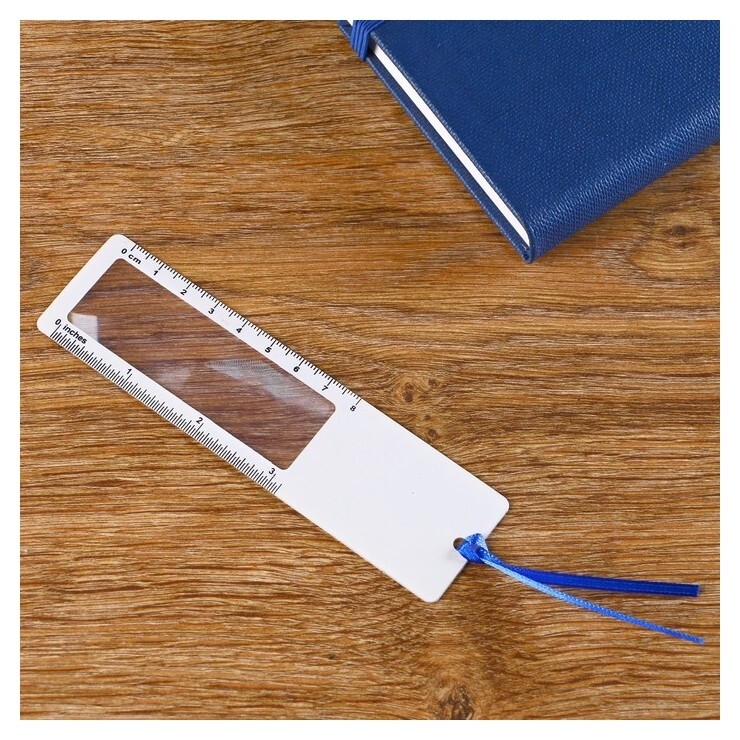 Лупа-закладка 3х, линейка 8см  