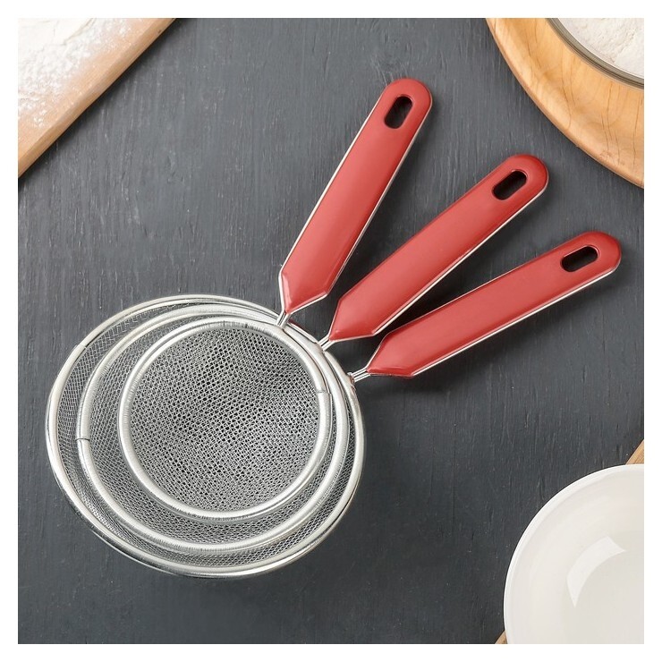 Набор сит, 3 шт: D = 8/9/11 см 