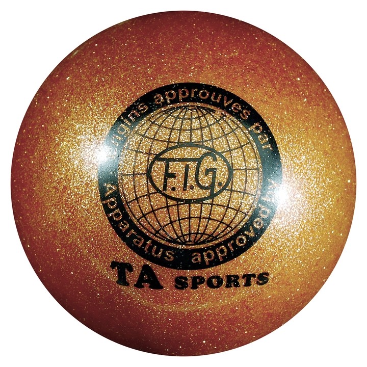 Мяч для гимнастики, 15 см, блеск, цвет оранжевый