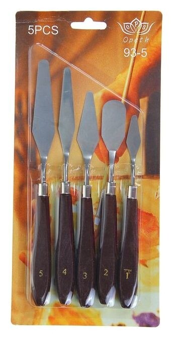 Набор мастихинов для художника, 5 предметов  