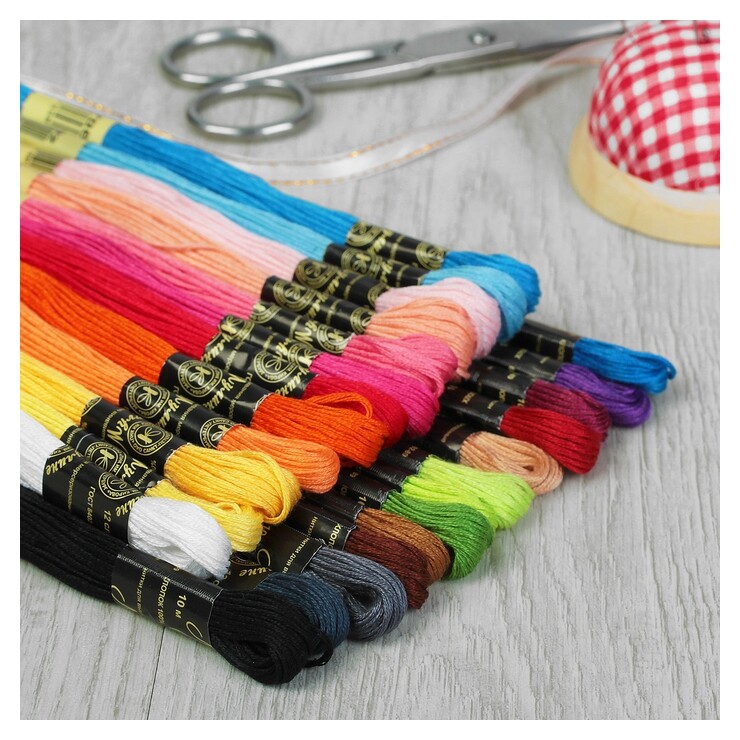 Набор ниток мулине «Ленинградское мулине», 10 ± 1 м, 25 шт  ПНК им. Кирова