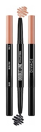 Карандаш для глаз и губ автоматический "Double Line Eye & Lip Pencil" DIVAGE
