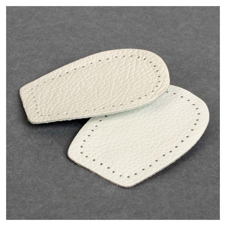 Подпяточники для обуви кожаные, 10 × 6,5 см, пара, цвет бежевый  