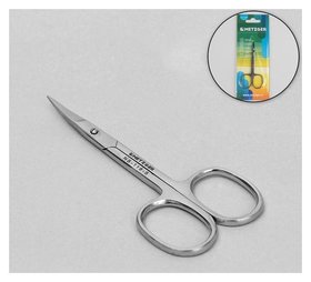 Ножницы маникюрные, загнутые, узкие, 10 см, цвет серебристый, Ns-116-s Metzger