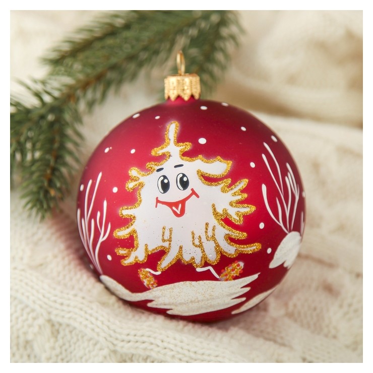 

Новогодний шар "Ёлочка" 8,5 см, Синий