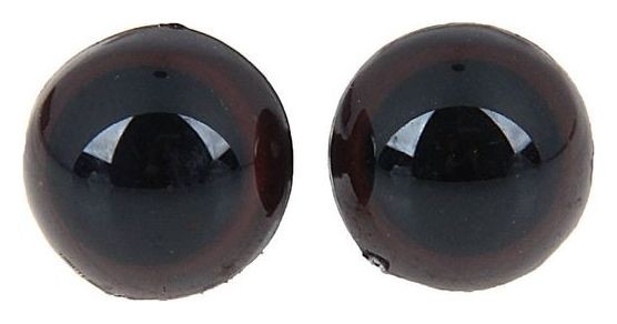 Глаза винтовые с заглушками, полупрозрачные, набор 4 шт, цвет коричневый, размер 1 шт: 1,3×1,3 см