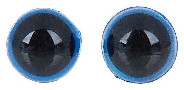 Глаза винтовые с заглушками, полупрозрачные, набор 4 шт, цвет голубой, размер 1 шт: 1×1 см