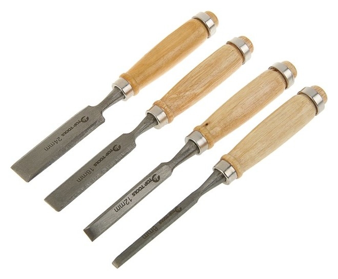 Стамески Top Tools, 6-24 мм, набор 4 шт.