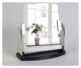Зеркало настольное, зеркальная поверхность 15 × 17 см, цвет серебристый 