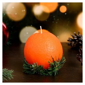 Свеча новогодняя Апельсин средний 