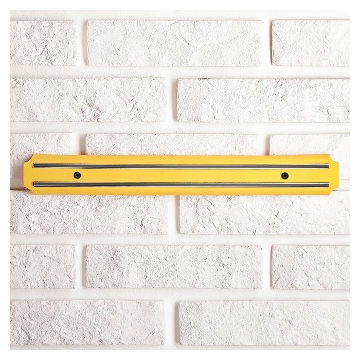 Держатель для ножей магнитный 38 см, цвет желтый