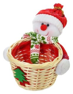 Конфетница «Снеговик в колпачке», с шарфом, 100 г 