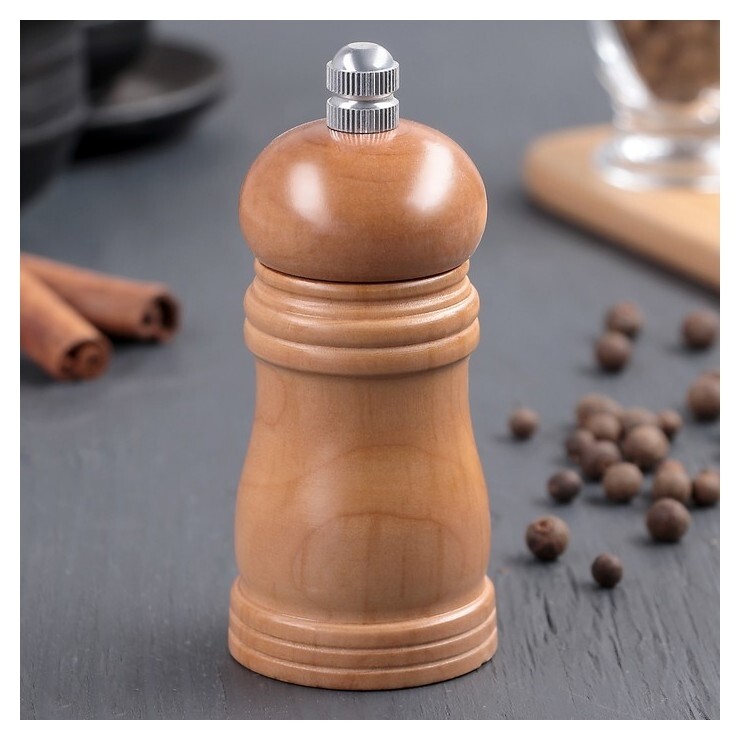 Мельница «Дуновение леса», 10,5 × 4,5 см, керамический механизм, цвет светлое дерево 