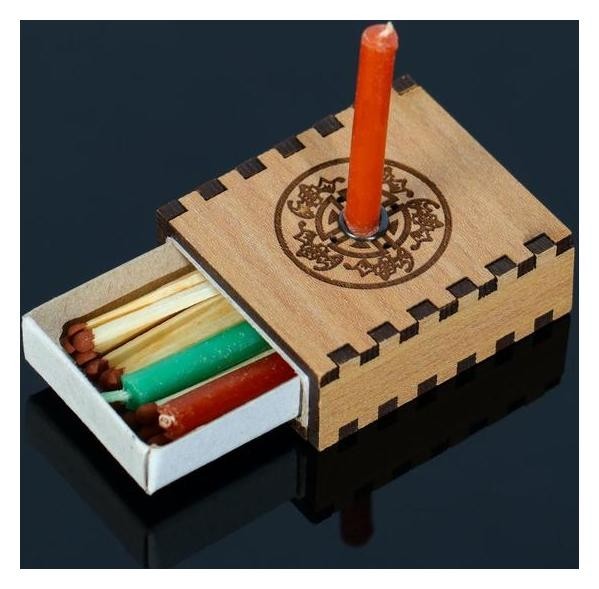 

Набор Ларец желаний со свечками Семейное благополучие 5,2х4,5х2 см, Бежевый