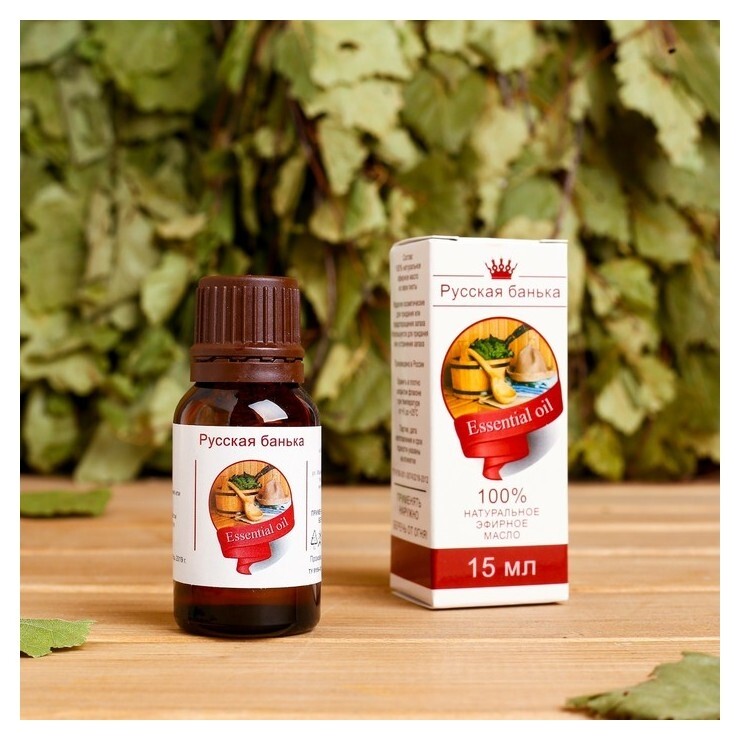 Эфирное масло "Русская банька", флакон-капельница, аннотация, 15 мл  