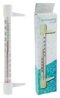 Пластиковый термометр оконный "Стандартный" в картоне Первый термометровый завод