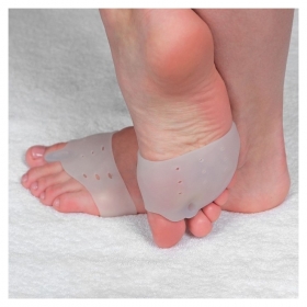 Корректоры для пальцев ног, на 5 пальцев, с разделителем, силиконовые, пара, цвет белый Onlitop