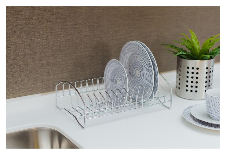 Сушилка для тарелок на 14 предметов 28,5×20×10 см Доляна
