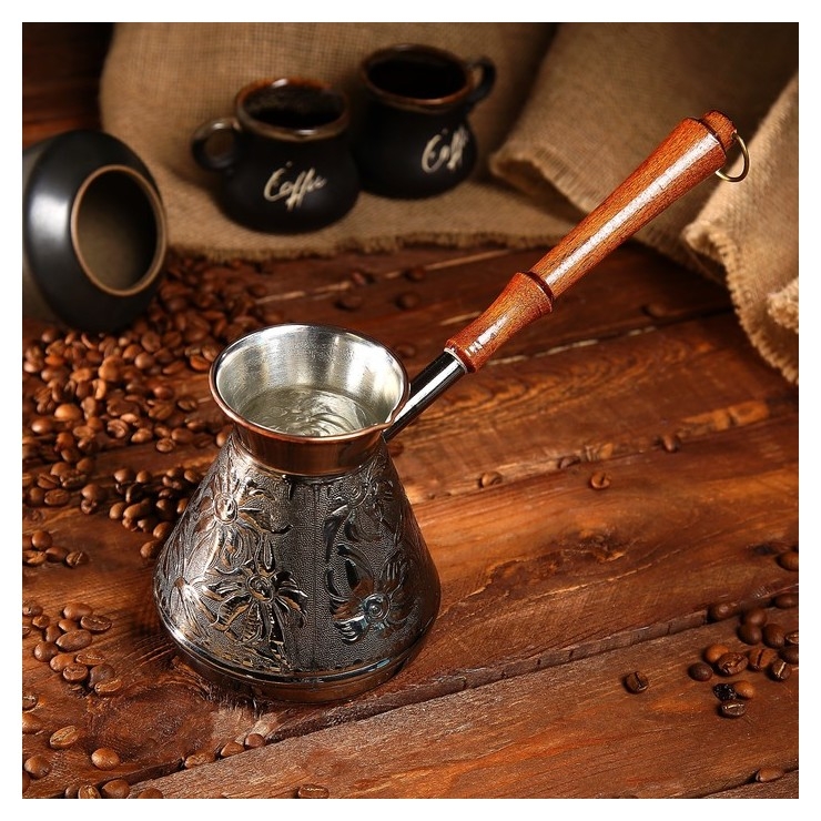 Турка для кофе медная «Ромашка», 0,6 л