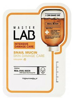 Маска регенерирующая с улиточной слизью Master Lab Snail Mucin Skin Damage Care Mask Sheet Tony Moly